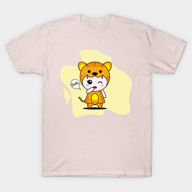 Cute Leopard Character T-Shirt by NayaRara